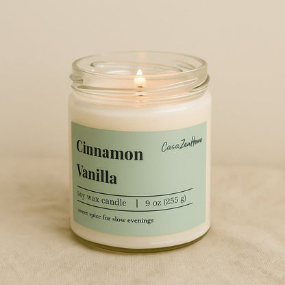 cinnamon vanilla – Premium Scented Soy Candle