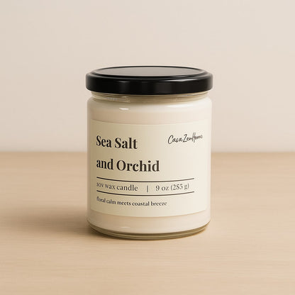 sea salt and orchid – Premium Scented Soy Candle