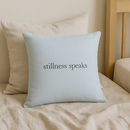 stillness speaks – Premium Linen-Feel Pillow