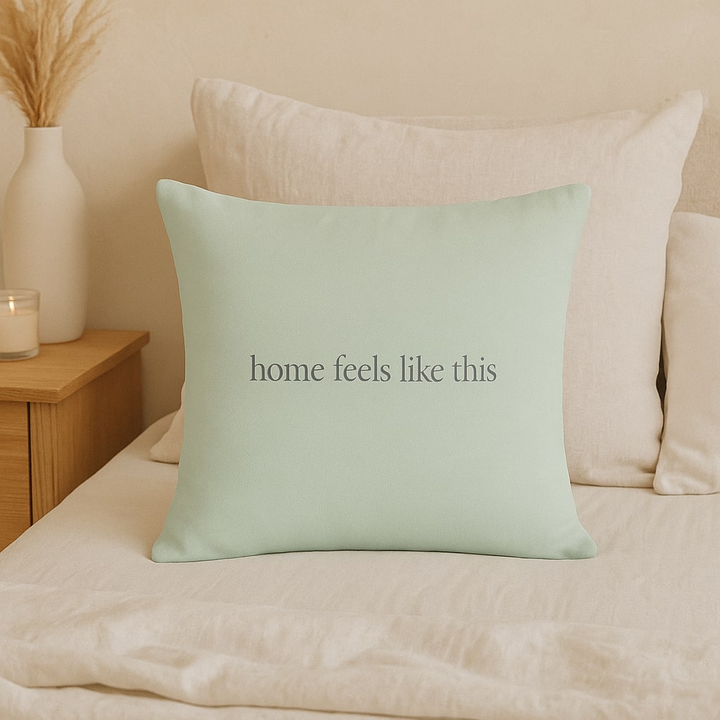 home feels like this – Premium Linen-Feel Pillow